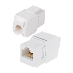 Модуль Keystone Jack RJ-45(8P8C) UTP, CAT 6, тип 180 градусов, самозажимной, белый REXANT  в Самаре