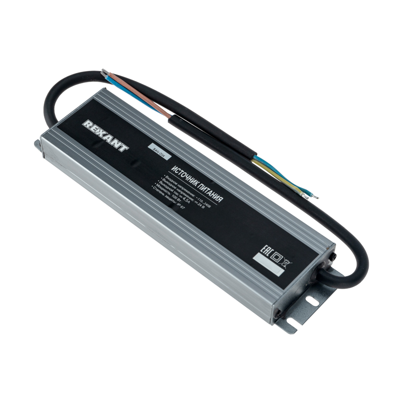 Источник питания 24 V 100 W с проводами, влагозащищенный (IP67) алюминиевый корпус в Самаре