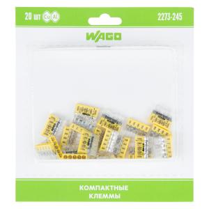 2273-245 Экcпресс-клемма с пастой, 5-проводная до 2,5мм², (20шт/уп) WAGO