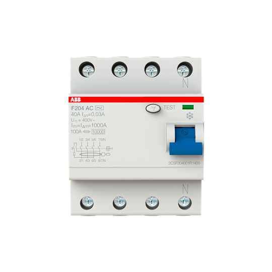 Устройства защитного отключения 4-полюсное 40A 30mA (тип AC) УЗО F204 AC-40/0.03 ABB  в Самаре
