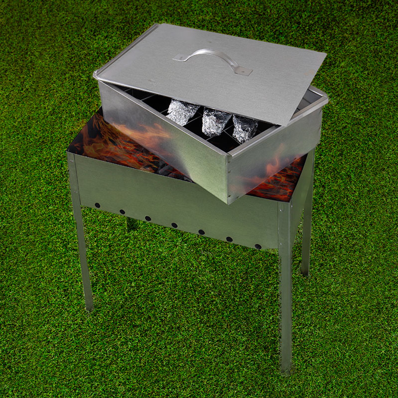 Коптильня Гурман-1 350х250х100мм, одноуровневая, в гофрокартонной коробке СОКОЛ в Самаре