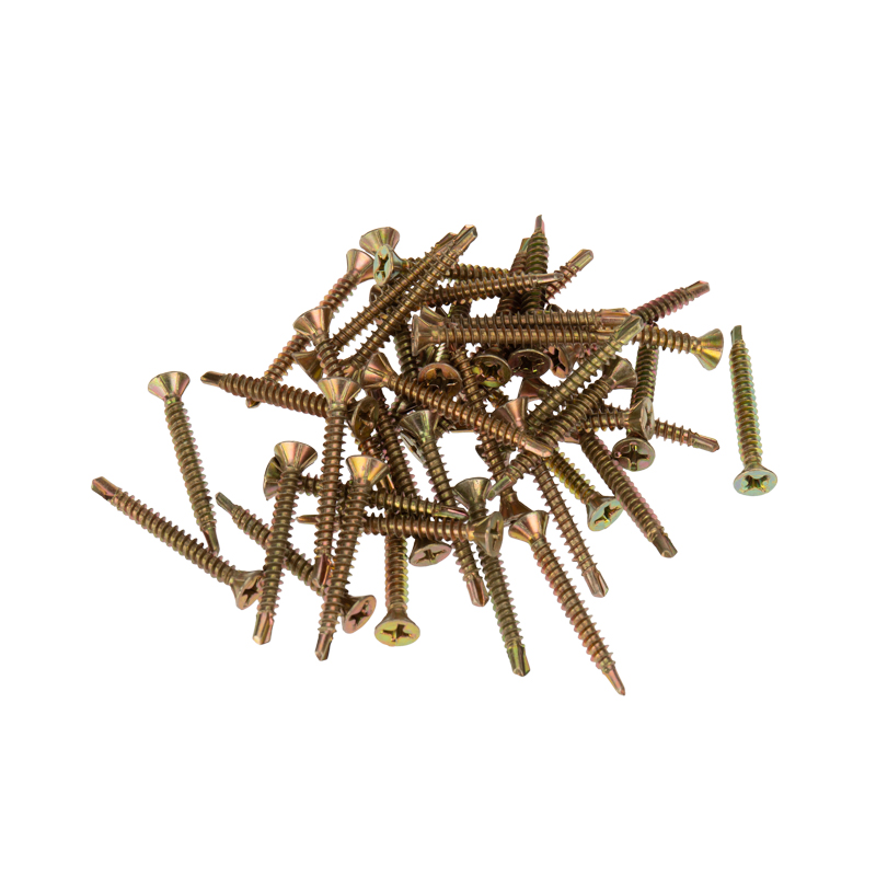 Саморез оконный KRANZ сверло, 3.9х35, желтый цинк, короб (500 шт./уп.) в Самаре