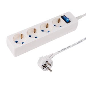 Сетевой фильтр PROconnect STANDARD 4 гнезда, 1.5 м, 3х0.75мм², с/з, белый