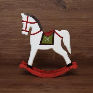 Деревянная фигурка Игрушечный пони белый 25х5,5х26,5 см