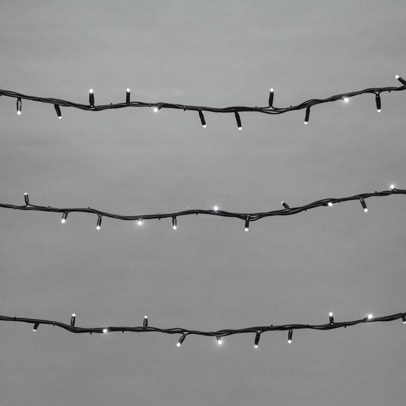 Гирлянда Твинкл Лайт 20 м, 240 LED БЕЛЫЙ, черный Каучук, IP67, динамика, 230В соединяется NEON-NIGHT (нужен контроллер 217-204) в Самаре