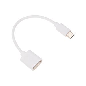 Кабель OTG Type C на USB/2,4A/PVC/white/15cm/REXANT
