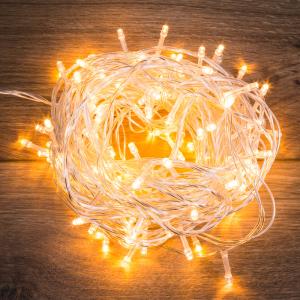 Гирлянда Твинкл Лайт 10 м, прозрачный ПВХ, 80 LED, цвет ТЕПЛЫЙ БЕЛЫЙ  в Москве