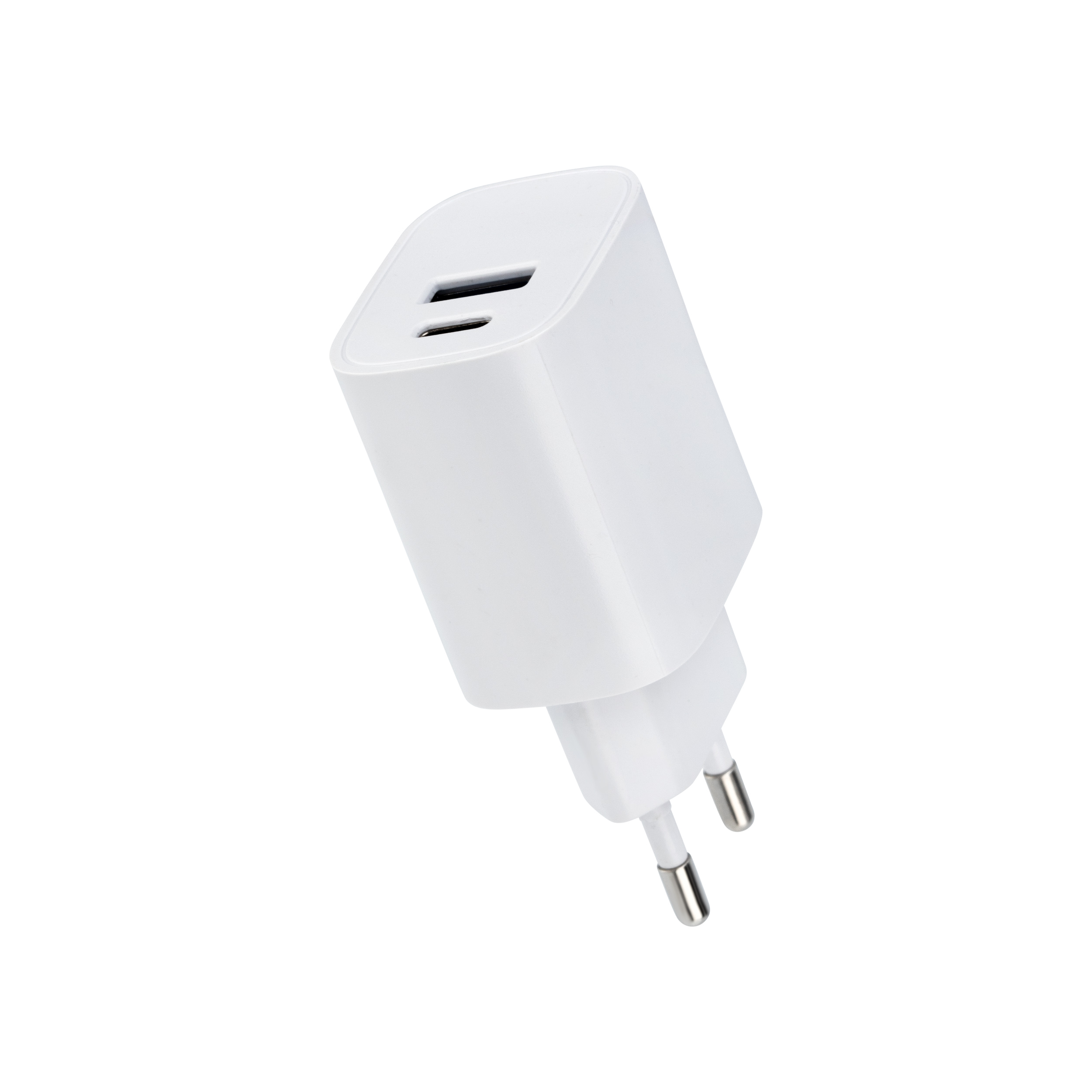 Сетевое зарядное устройство REXANT USB + Type-C, 5V, 2.4 A, белое  в Самаре