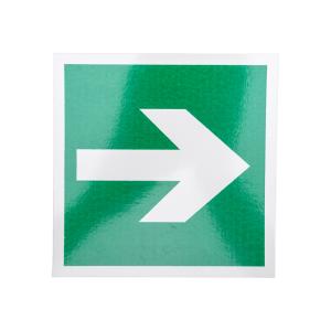 Табличка ПВХ эвакуационный знак «Направляющая стрелка» 200х200мм REXANT