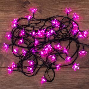 Гирлянда светодиодная Цветы Сакуры 50 LED РОЗОВЫЕ 7 метров с контроллером  в Москве