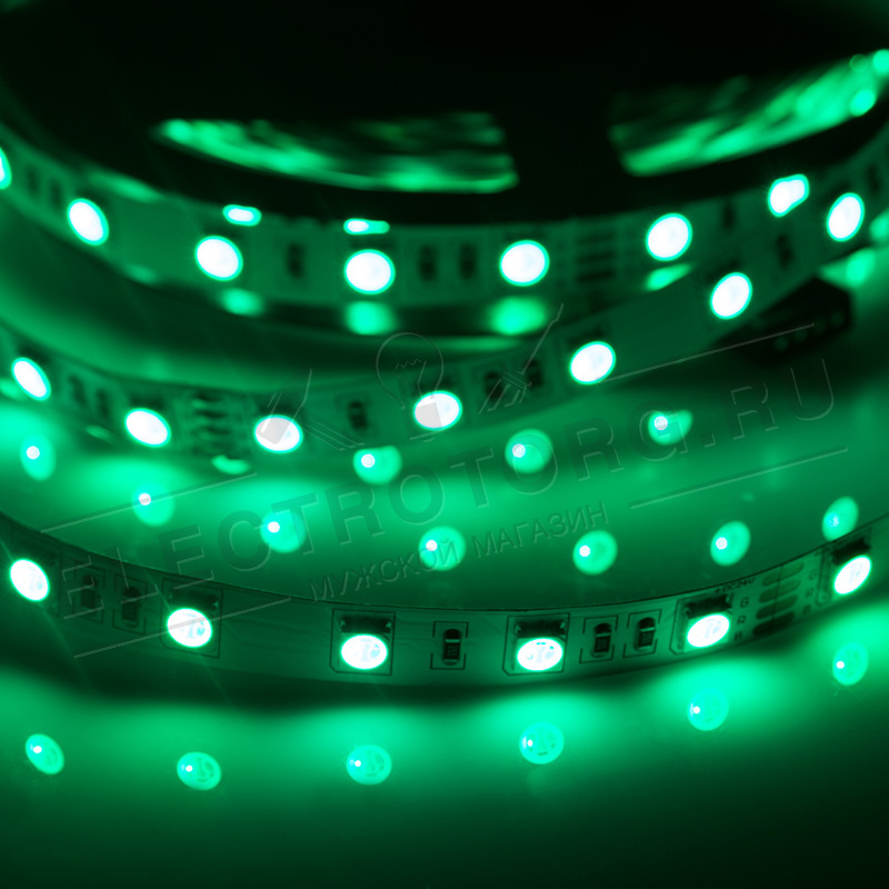 LED лента 5м 24 В, 10 мм, IP23, SMD 5050, 60 LED/m, цвет свечения RGB LAMPER в Самаре