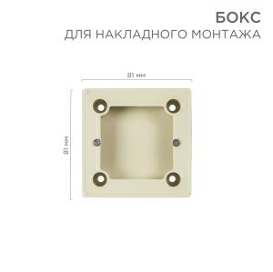 Бокс для накладного монтажа электроустановочных изделий BN-01 бежевый REXANT