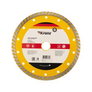 Диск алмазный отрезной Turbo 180x22,2x2,4x10мм KRANZ  в Москве