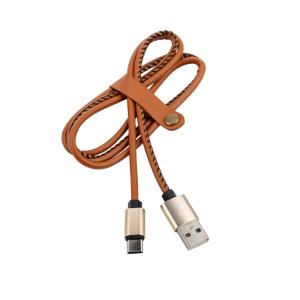 Кабель USB-Type-C/2,1A/leather/brown/1m/REXANT  в Самаре