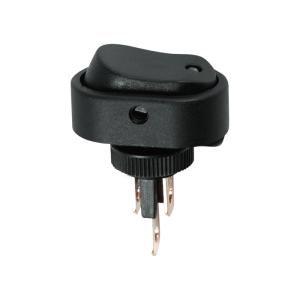 Выключатель клавишный 12V 30А (3с) ON-OFF черный ОВАЛ с синей LED подсветкой (RWB-523, ASW-20D) REXANT  в Самаре