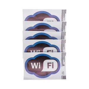 Наклейка информационный знак «Зона Wi-Fi» с хедером; 150х200 мм REXANT  в Самаре