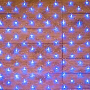 Гирлянда Сеть 1,5х1,5м, прозрачный ПВХ, 150 LED Синие  в Самаре