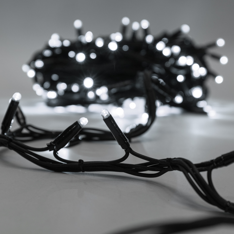 Гирлянда Твинкл Лайт 20 м, 240 LED БЕЛЫЙ, черный Каучук, IP67, динамика, 230В соединяется NEON-NIGHT (нужен контроллер 217-204) в Самаре