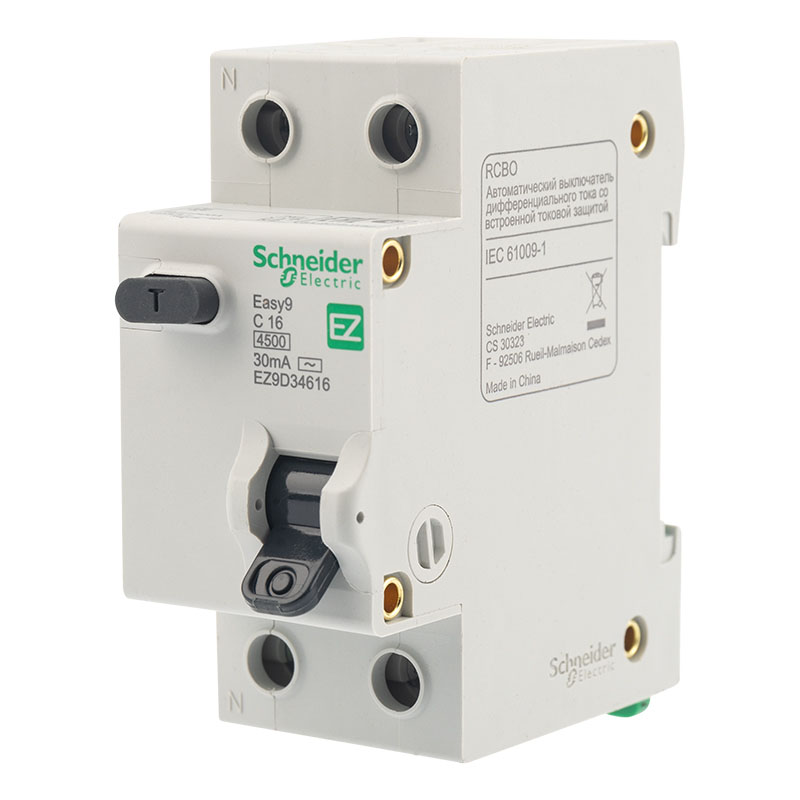 Автоматический выключатель дифференциального тока 2Р 16А 30мА 4,5кА (C) Easy9 Schneider Electric  в Самаре