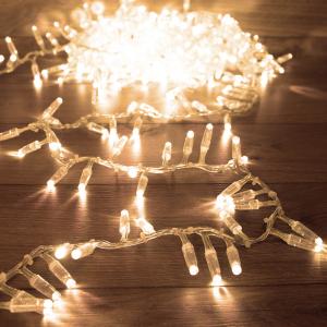 Гирлянда Кластер 10 м, 400 LED, прозрачный ПВХ, IP65, соединяемая, цвет свечения теплый белый NEON-NIGHT  в Самаре