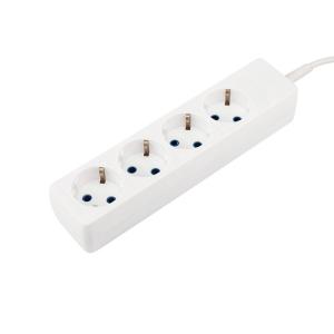 Удлинитель PROconnect 4 гнезда, 10 м, 3х0.75мм², с/з, белый