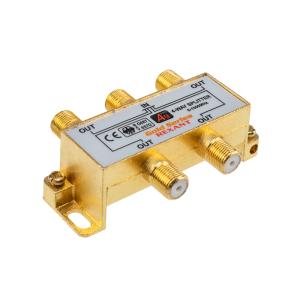 Делитель ТВх4 под F-разъем, 5-1000МГц, Gold (5 F-разъемов в комплекте) REXANT  в Самаре