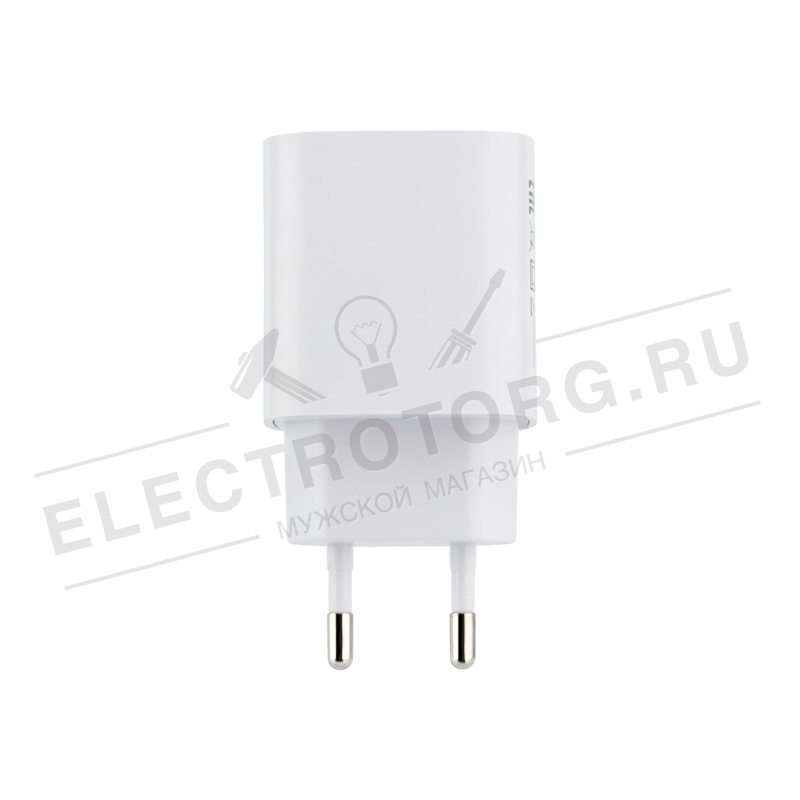 Сетевое зарядное устройство REXANT USB + Type-C, 5V, 2.4 A, белое в Самаре