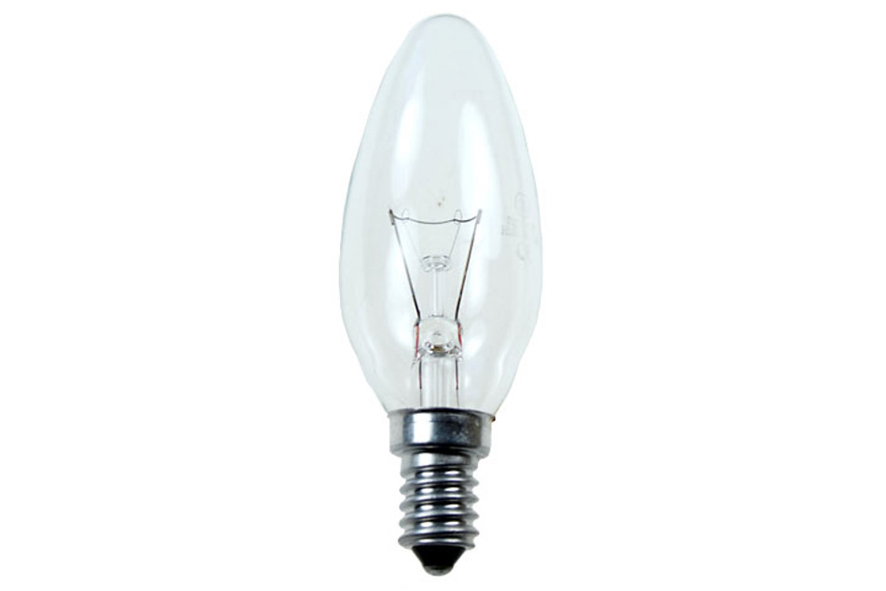 Лампа ДС 60W E14 свеча прозрачная  (уп.100шт) цветная гофра (Калашниково)  в Самаре