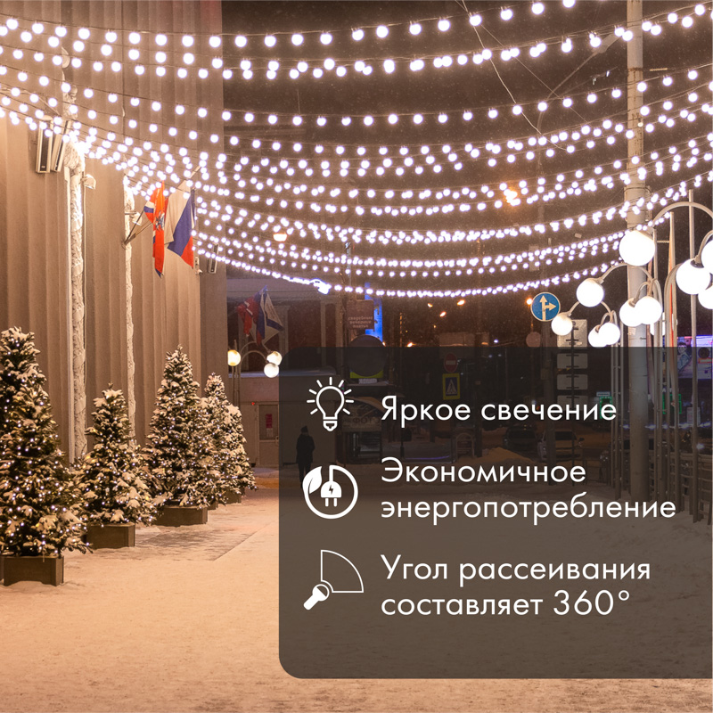 Ретро лампа Filament ST45 E27, 2W, 230В Теплая белая 3000K в Самаре