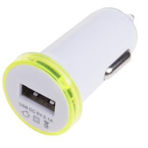 Автозарядка в прикуриватель USB (АЗУ) (5 V, 2100 mA) белая REXANT