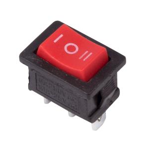 Переключатель клавишный 250V 6А (3с) ON-OFF-ON красный с нейтралью Mini (RWB-205, SC-768) REXANT  в Самаре