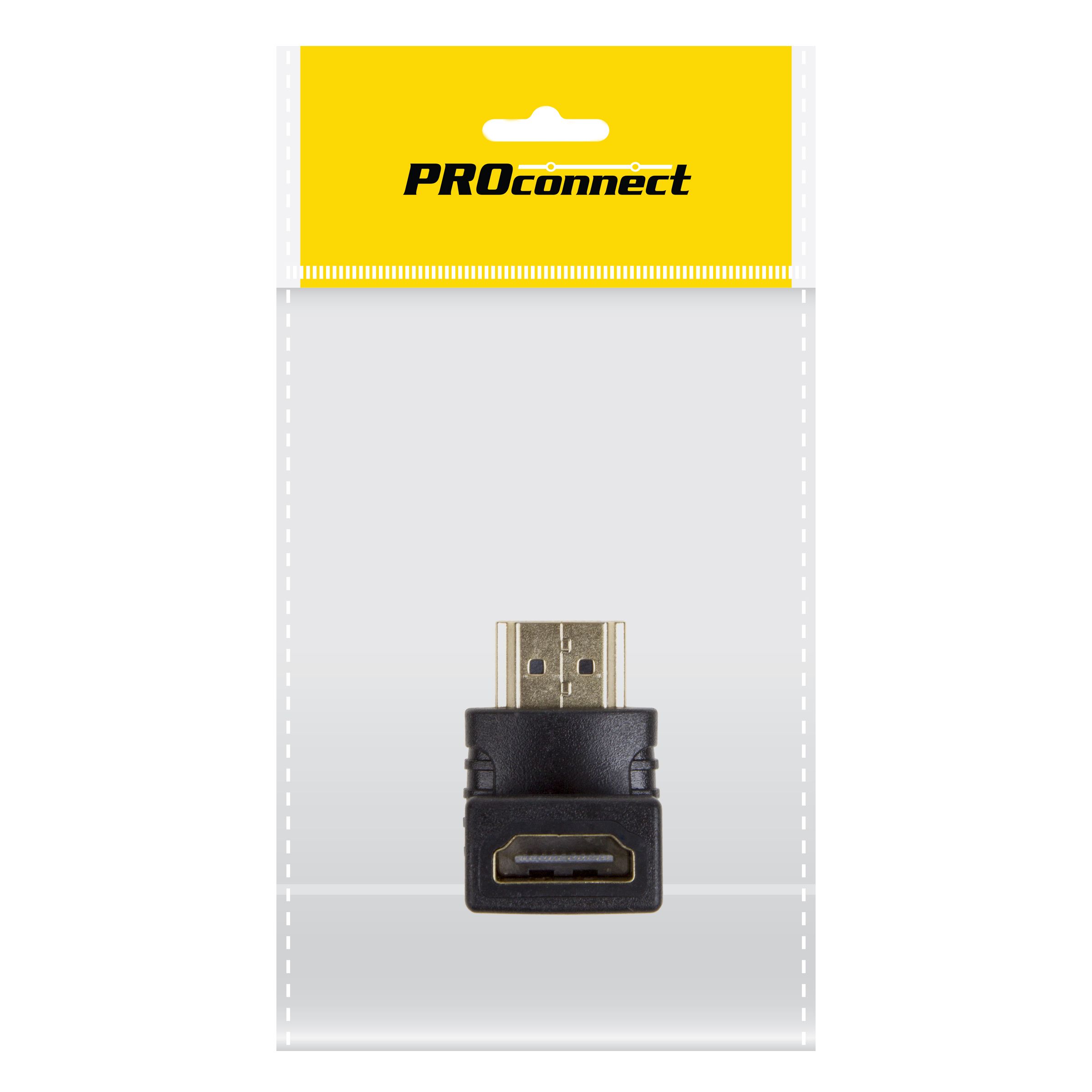 Переходник HDMI (гнездо HDMI - штекер HDMI), угловой, (1шт) (пакет) PROconnect  в Самаре