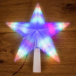 Фигура светодиодная Звезда на елку цвет: RGB, 31 LED, 22 см  в Самаре