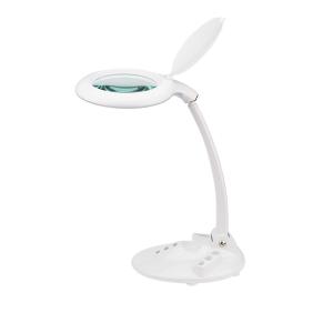 Лупа настольная 3D с подсветкой 60 SMD LED, сенсорная регулировка яркости, VISAGISTE, ø127мм, белая REXANT  в Самаре