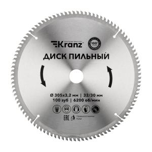 Диск пильный 305 мм х 100 зуб х 32/30 мм KRANZ  в Самаре