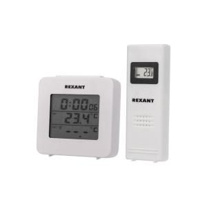 Термометр электронный с часами и беспроводным выносным датчиком REXANT  в Самаре