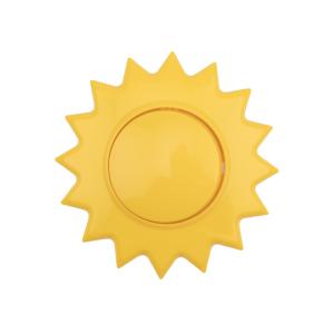 Выключатель одноклавишный KRANZ HAPPY Солнце скрытой установки, желтый  в Самаре