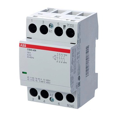 Контактор модульный 4-полюсный 40A 4NO 230B AC/DC ESB40-40N-06 ABB