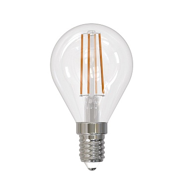 LED-G45-6W/NW/E14/CL GLA01TR Лампа светодиодная. Форма "шар", прозрачная. Серия Air. Белый свет (4000K). Картон. ТМ Uniel, шк 4690485093251