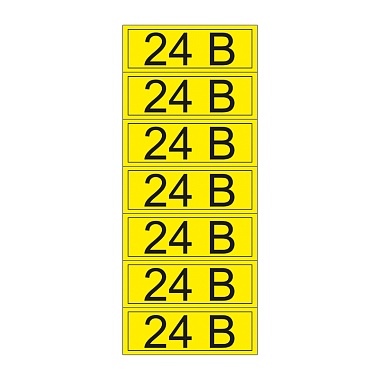 Наклейка знак электробезопасности «24 В» 35х100мм REXANT (7шт на листе)