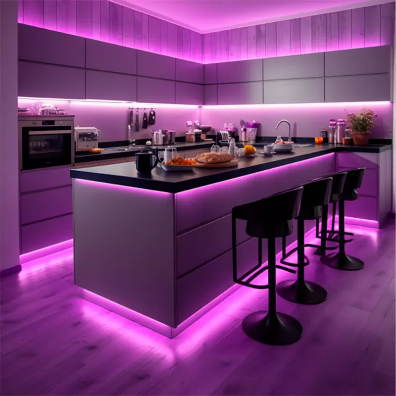 Комплект светодиодной ленты 5 м с блоком питания и RGB контроллером IP65, свечение RGB LAMPER в Самаре