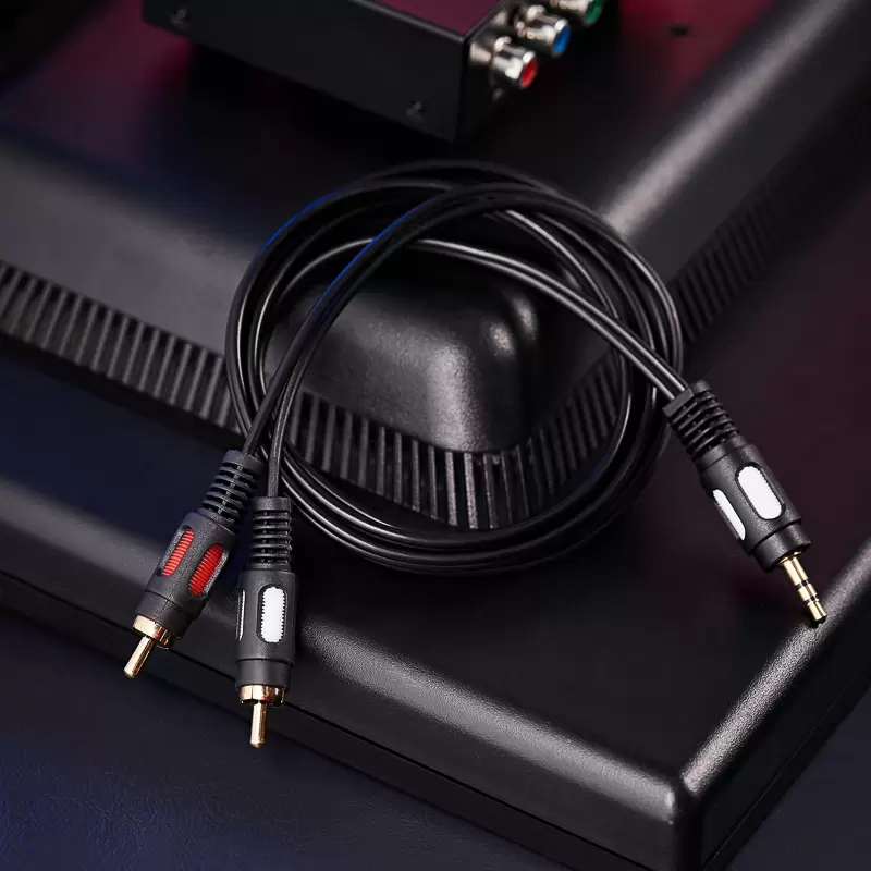 Шнур Стерео 3,5мм - 2 RCA, 1,5м, Gold REXANT в Самаре