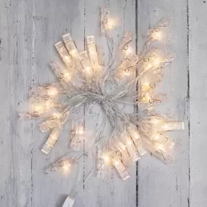 Гирлянда светодиодная Прищепки 30 LED, 5 м, теплый белый цвет свечения NEON-NIGHT  в Самаре