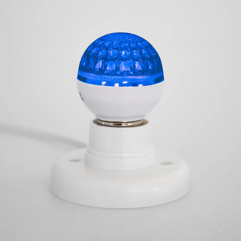Лампа шар Е27 9 LED Ø50мм синяя в Самаре