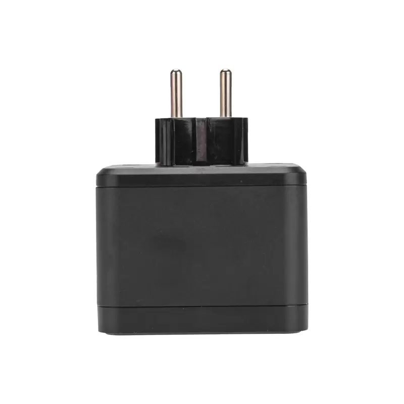 Двойник электрический Куб 16А с заземлением + 2хUSB-A 2,4А + USB Type-C 3А с ночной подсветкой, черный REXANT в Самаре
