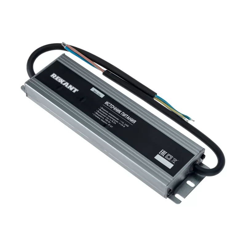 Источник питания 24 V 100 W с проводами, влагозащищенный (IP67) алюминиевый корпус в Самаре