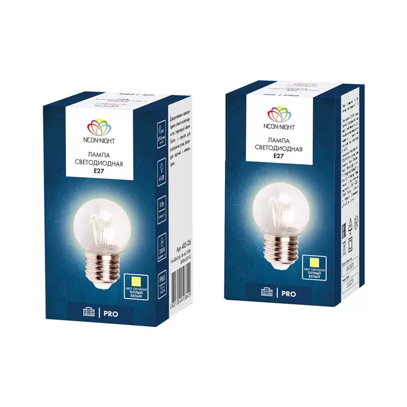 Лампа шар e27 6 LED Ø45мм - ТЕПЛЫЙ БЕЛЫЙ, прозрачная колба, эффект лампы накаливания в Самаре