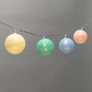 Тайские фонарики Пудра 1,5 м, прозрачный ПВХ, 10 LED, теплый белый, питание 2 х АА (батарейки не в комплекте)  в Самаре