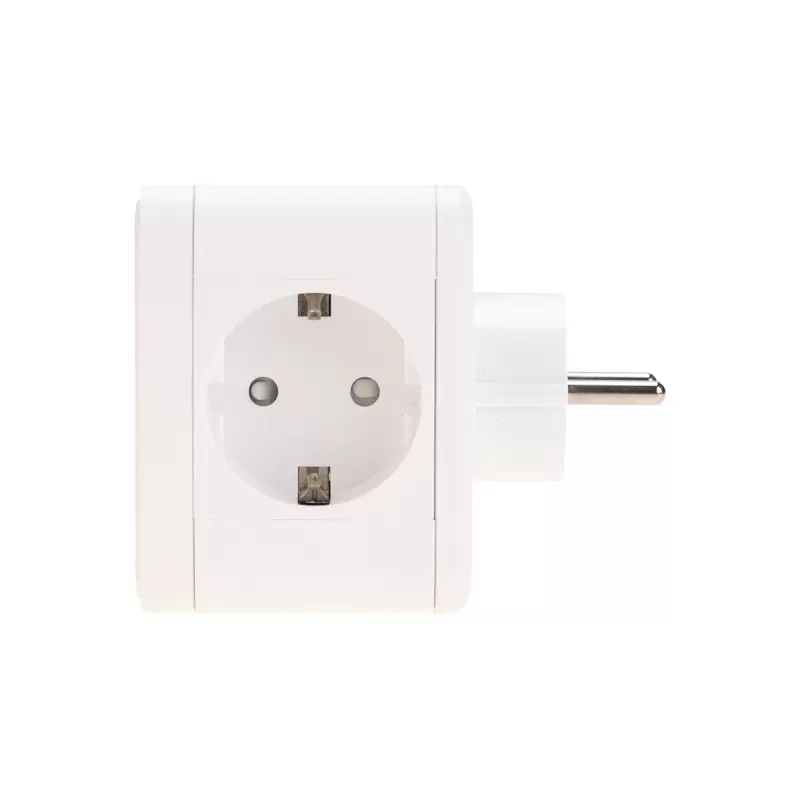 Двойник электрический Куб 16А с заземлением + 2хUSB-A 2,4А + USB Type-C 3А с ночной подсветкой, белый REXANT в Самаре
