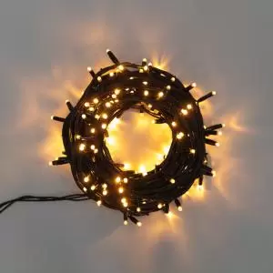 Гирлянда Твинкл Лайт 20 м, 240 LED ТЕПЛЫЙ БЕЛЫЙ, черный Каучук, IP67, динамика, 230В не соединяется NEON-NIGHT (нужен контроллер 217-204)